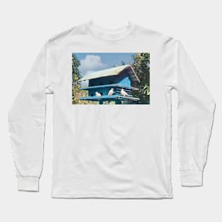 My Peaceful Dove Nest Blue Vintage Vietnamese Countryside Beautiful Scene Long Sleeve T-Shirt